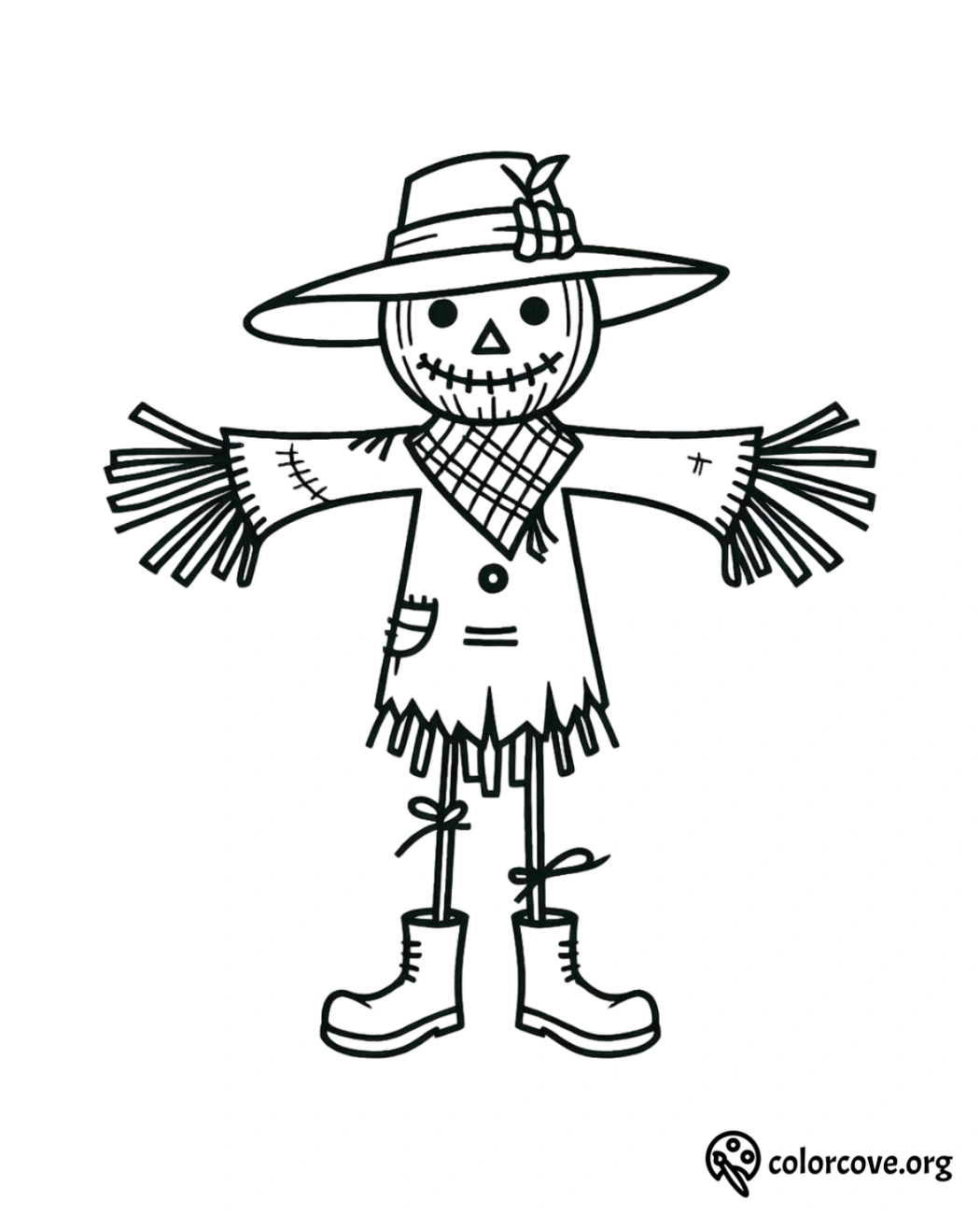 Scarecrow Coloring Pages Free Printable (20)