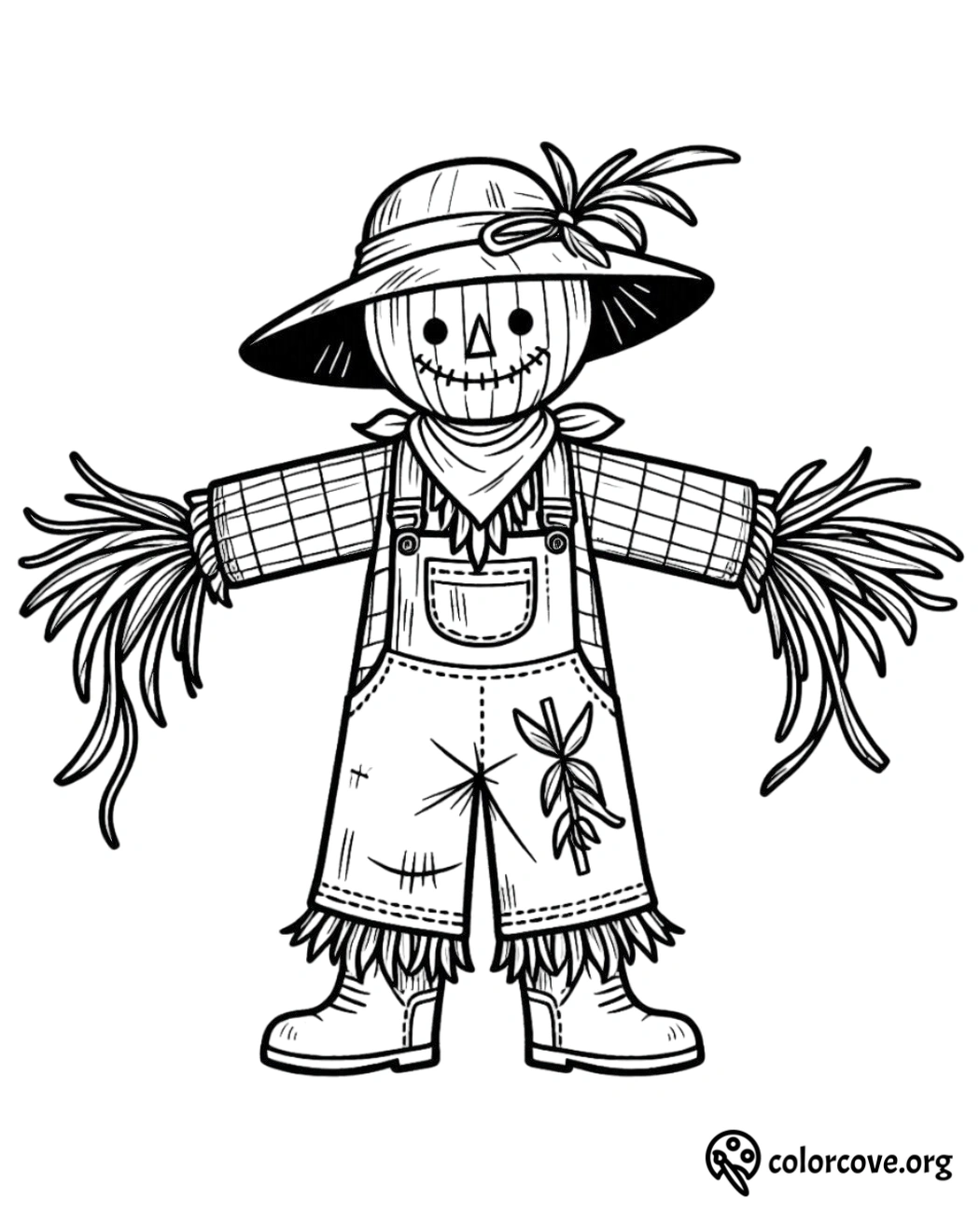 Scarecrow Coloring Pages Free Printable (3)