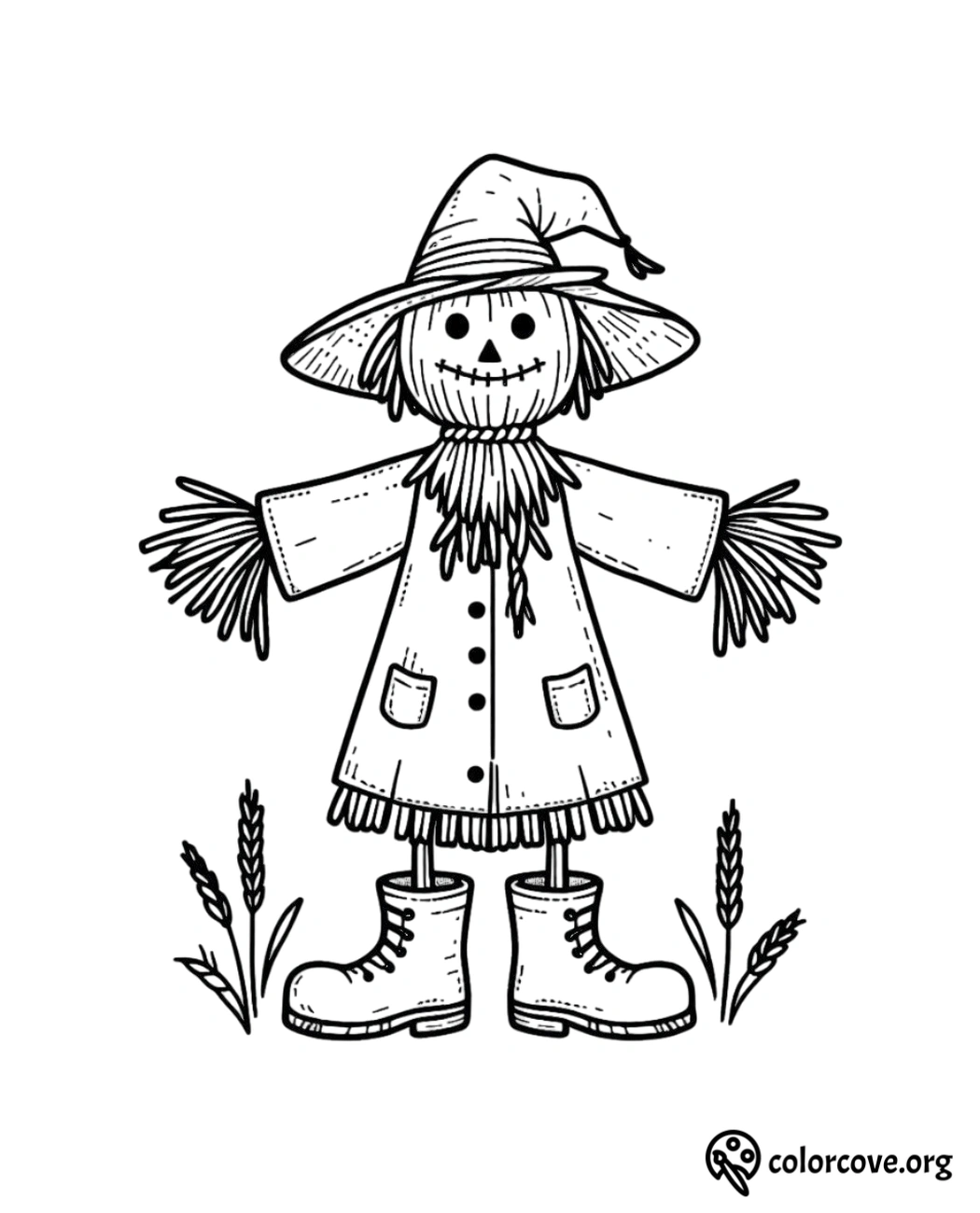 Scarecrow Coloring Pages Free Printable (5)