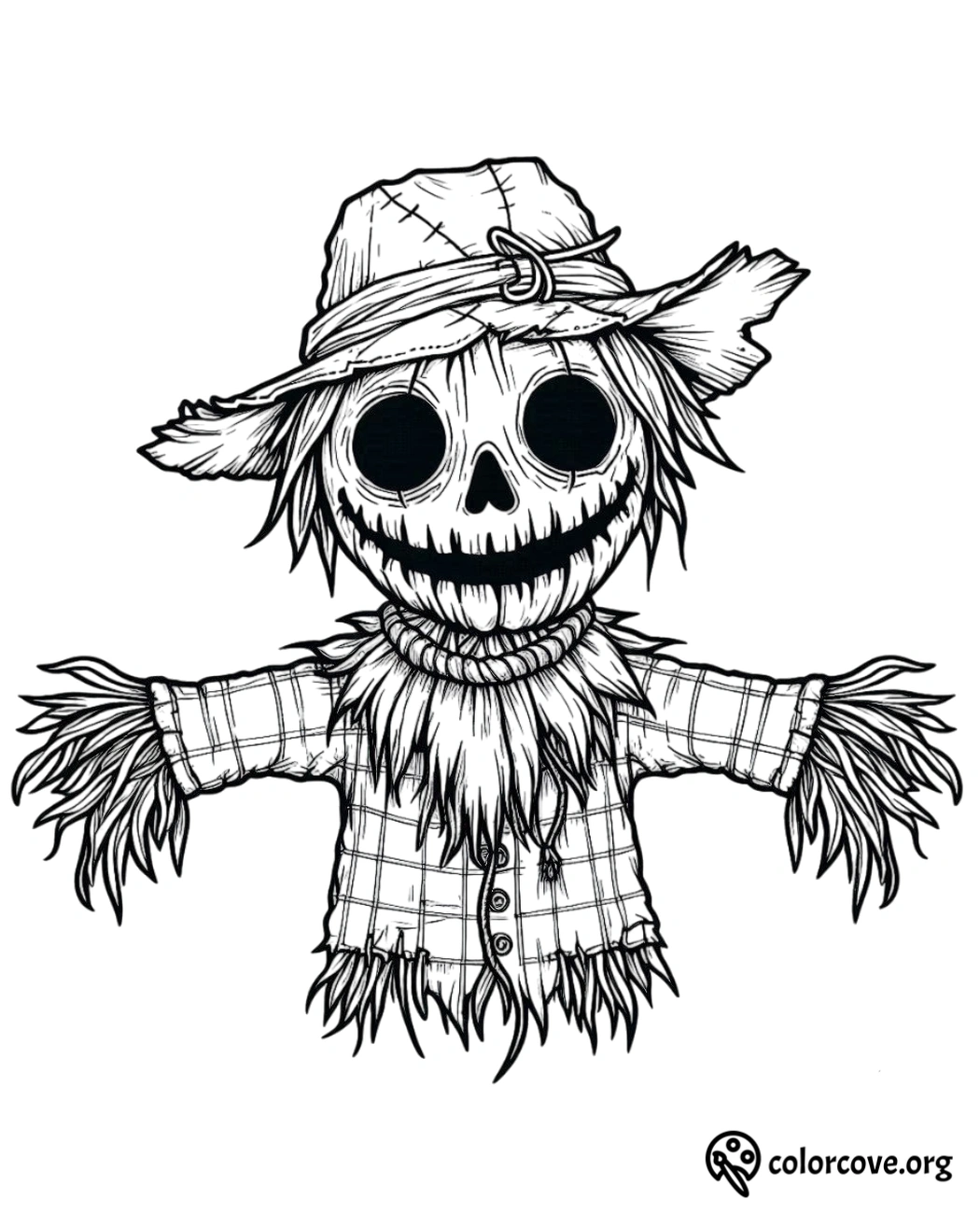 Scarecrow Coloring Pages Free Printable (8)