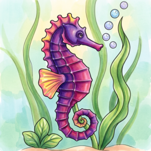 30 Dibujos de Caballitos de Mar para Colorear