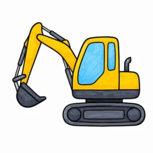 38 Simple Excavator Coloring Pages: Heavy-Duty Creative Fun