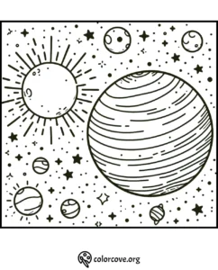 a group of planets and stars