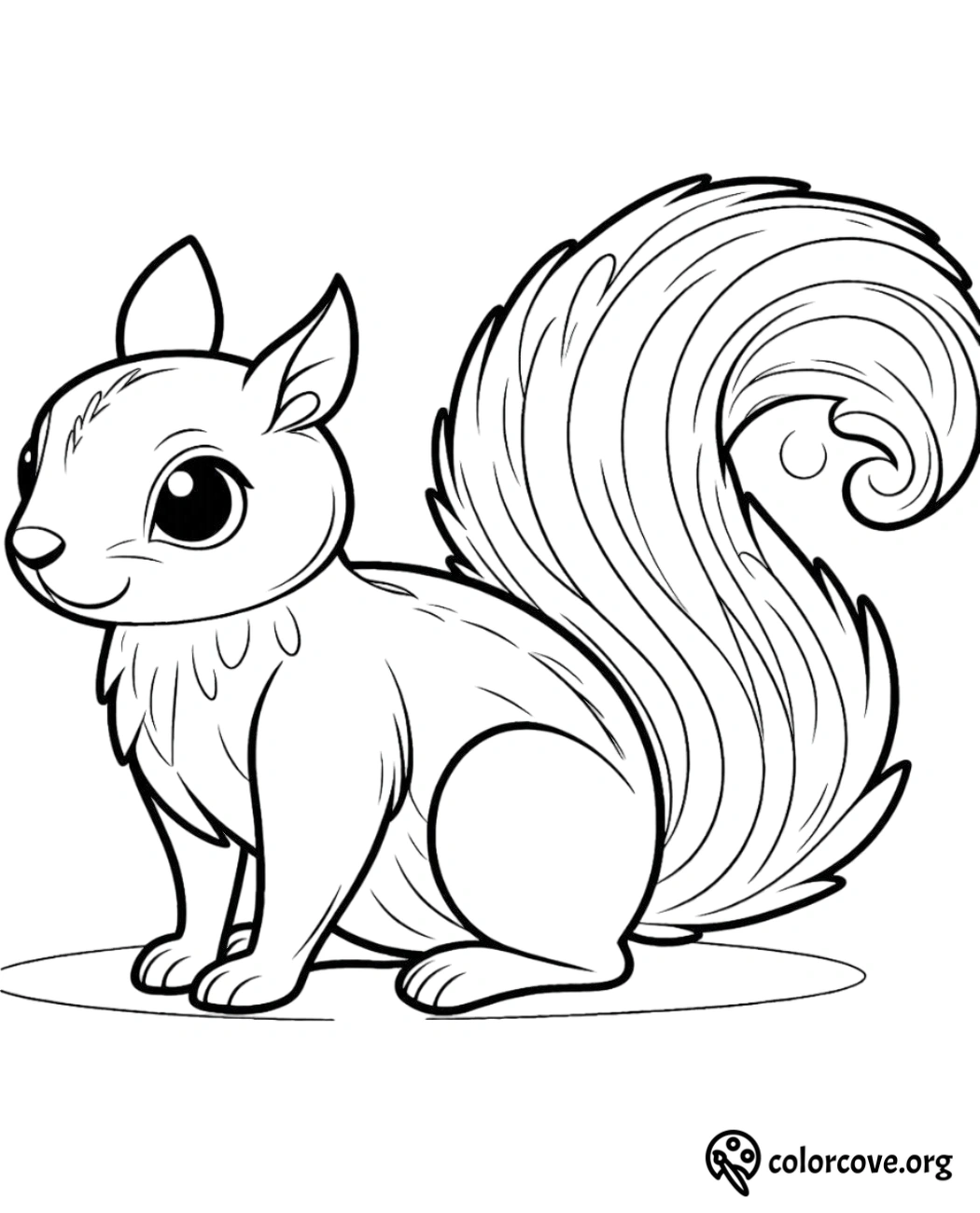 a drawing of a squirrel