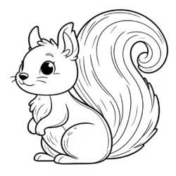 a cartoon of a squirrel