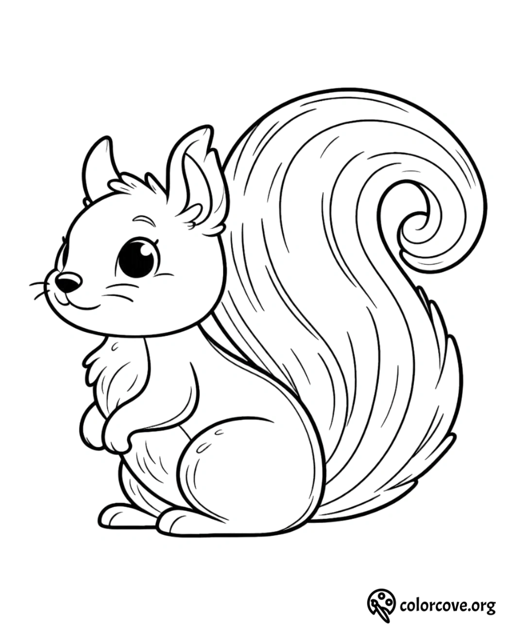 a cartoon of a squirrel