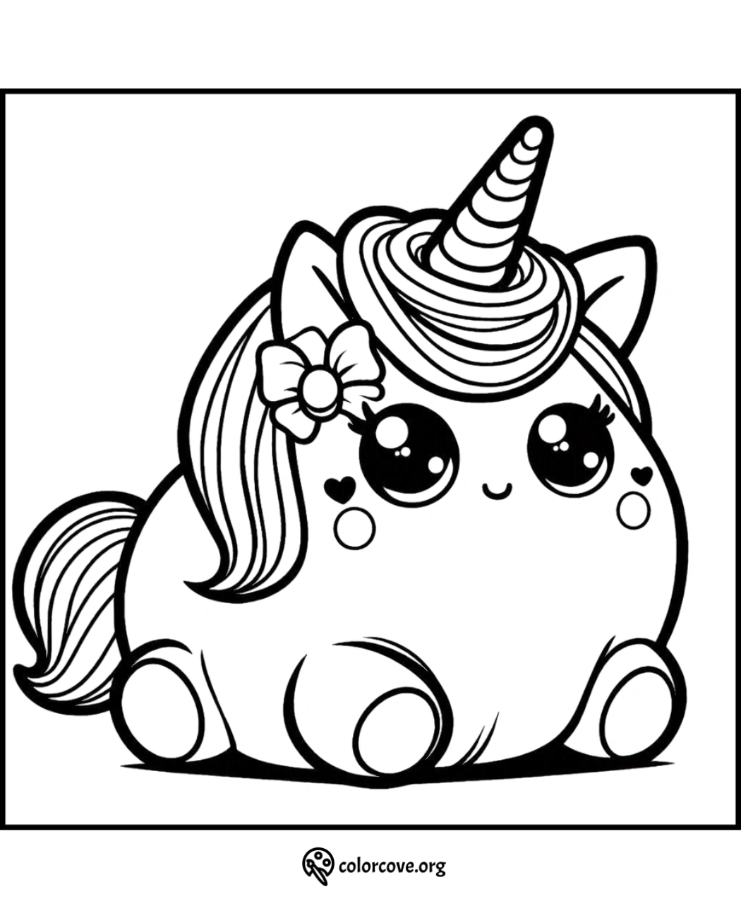 a black and white drawing of a unicorn