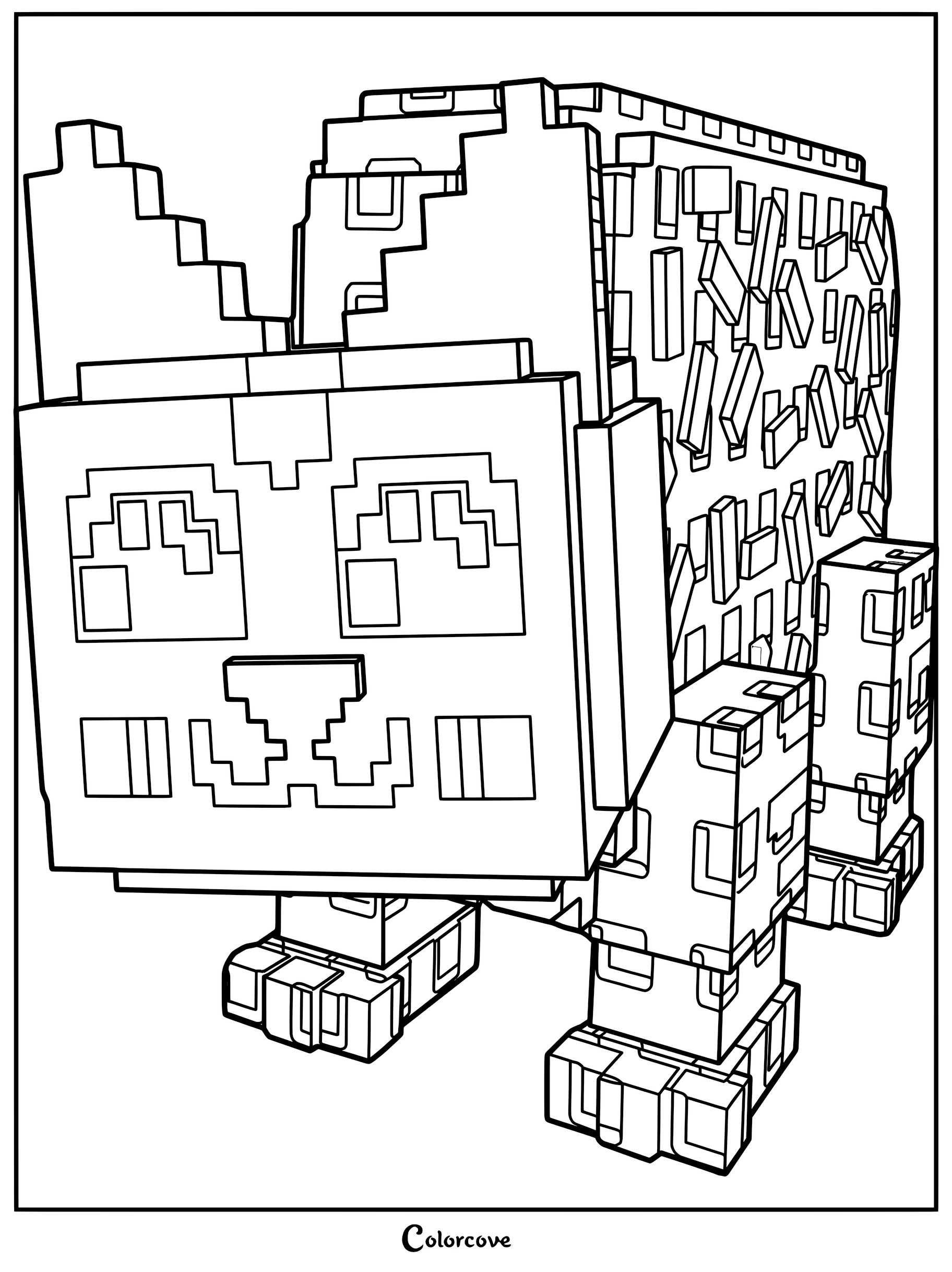 A Gattatino Nyanino in a printable coloring page format with sharp black outlines.