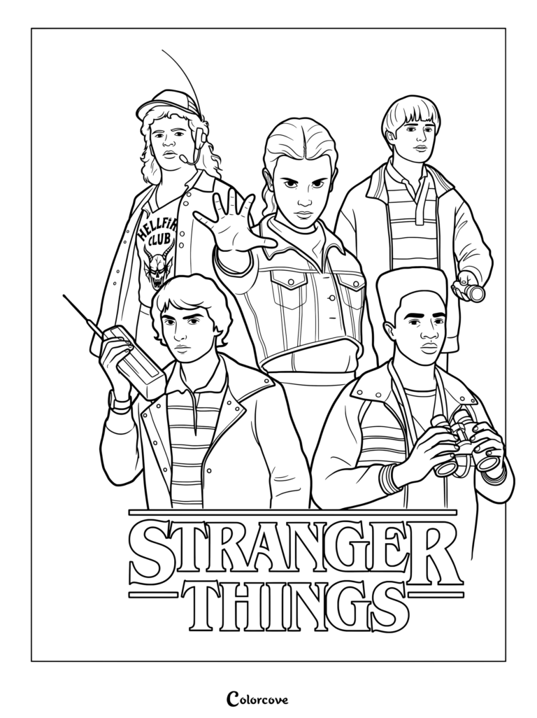 Eleven and her friends stand united in this poster design.