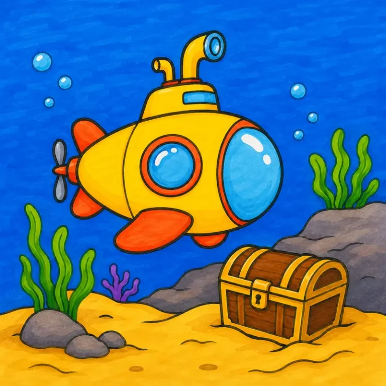 52 Submarine Coloring Pages: Epic Deep-Sea Quests