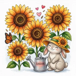 39 Sunflower Coloring Pages: Golden Aesthetic Floral Designs