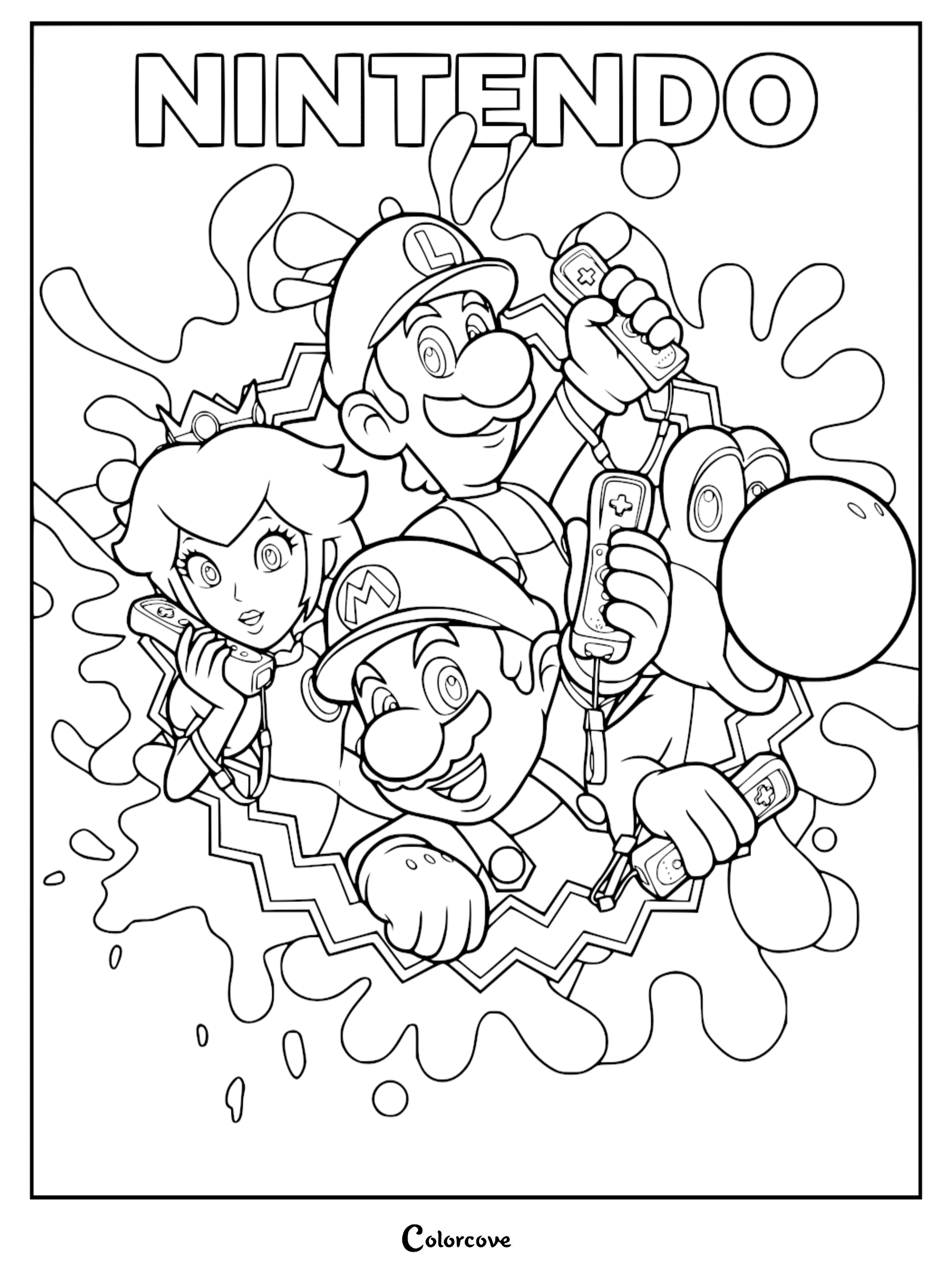 Bring your favorite video game characters to life with this free printable Super Mario coloring page featuring Mario, Luigi, Peach, and Yoshi. Perfect for Nintendo fans of all ages, this activity sheet is ready to download and print in seconds.