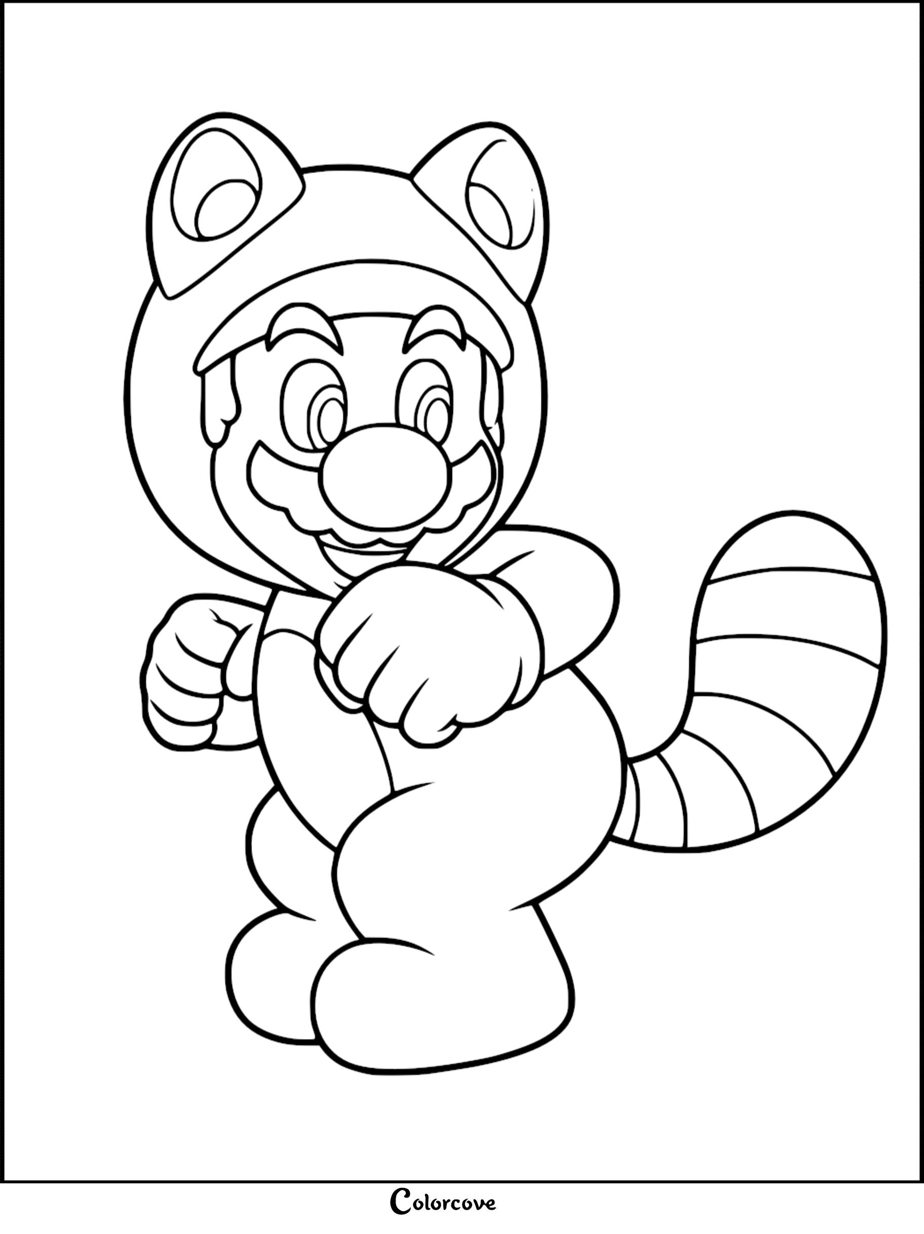 Bring the adventure to life with this free Tanooki Mario coloring page, perfect for Nintendo fans. Download and print this high-quality Super Mario activity sheet for hours of creative fun.