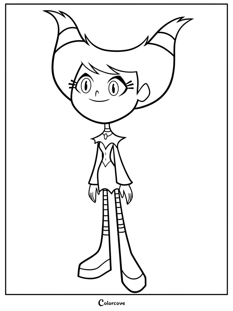 Coloriage de Jinx de la série animée télévisée Teen Titans Go!