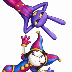31 The Amazing Digital Circus Coloring Pages: Glitch-Core Fun