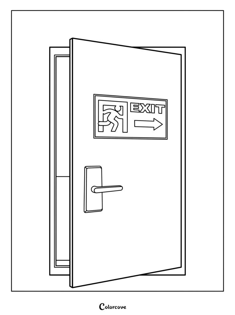 The exit door from The Amazing Digital Circus coloring page