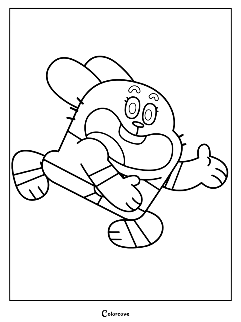 Dibujo para colorear de Richard Watterson de El increíble mundo de Gumball