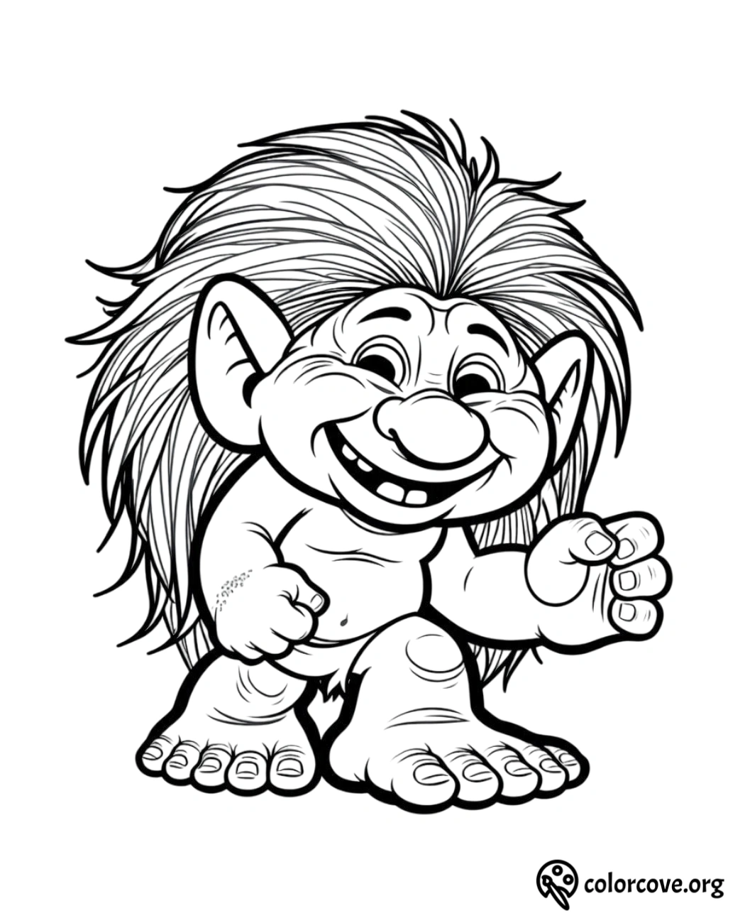 a cartoon of a troll