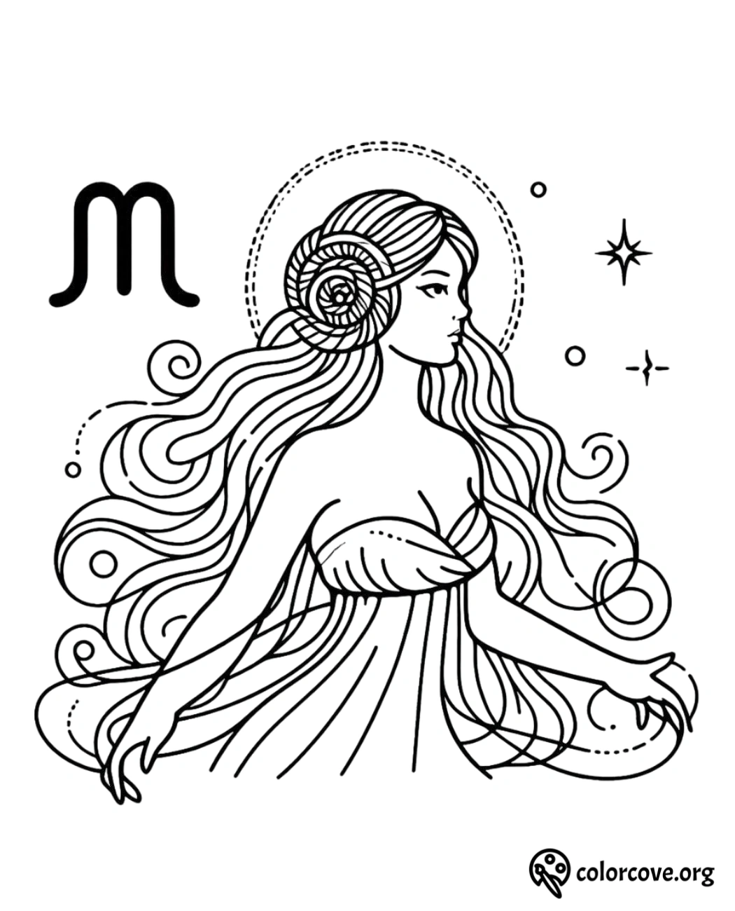 13 Free Virgo Coloring Pages