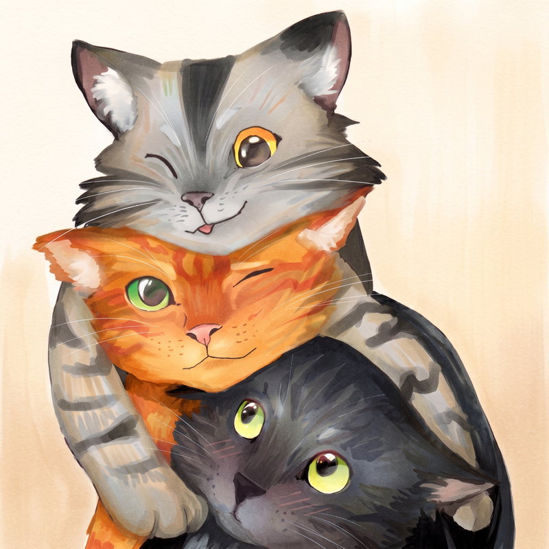 Dibujos de Los Gatos Guerreros para Colorear