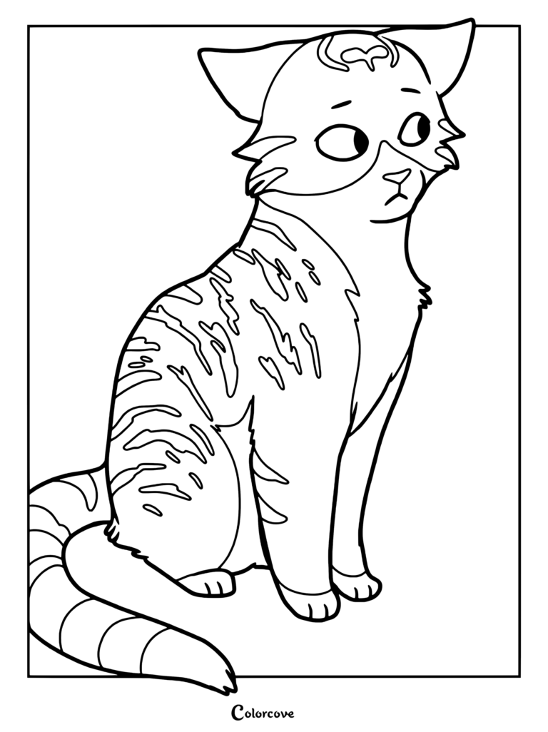 Coloriage à imprimer de Feuille de Lune de La Guerre des Clans.
