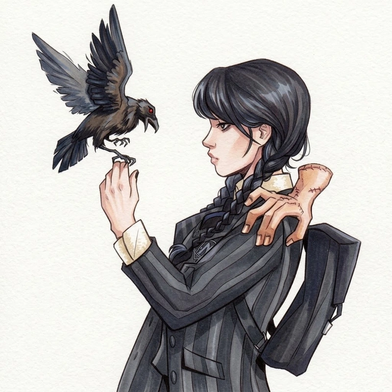 15 Wednesday Coloring Pages: Aesthetic Goth Art