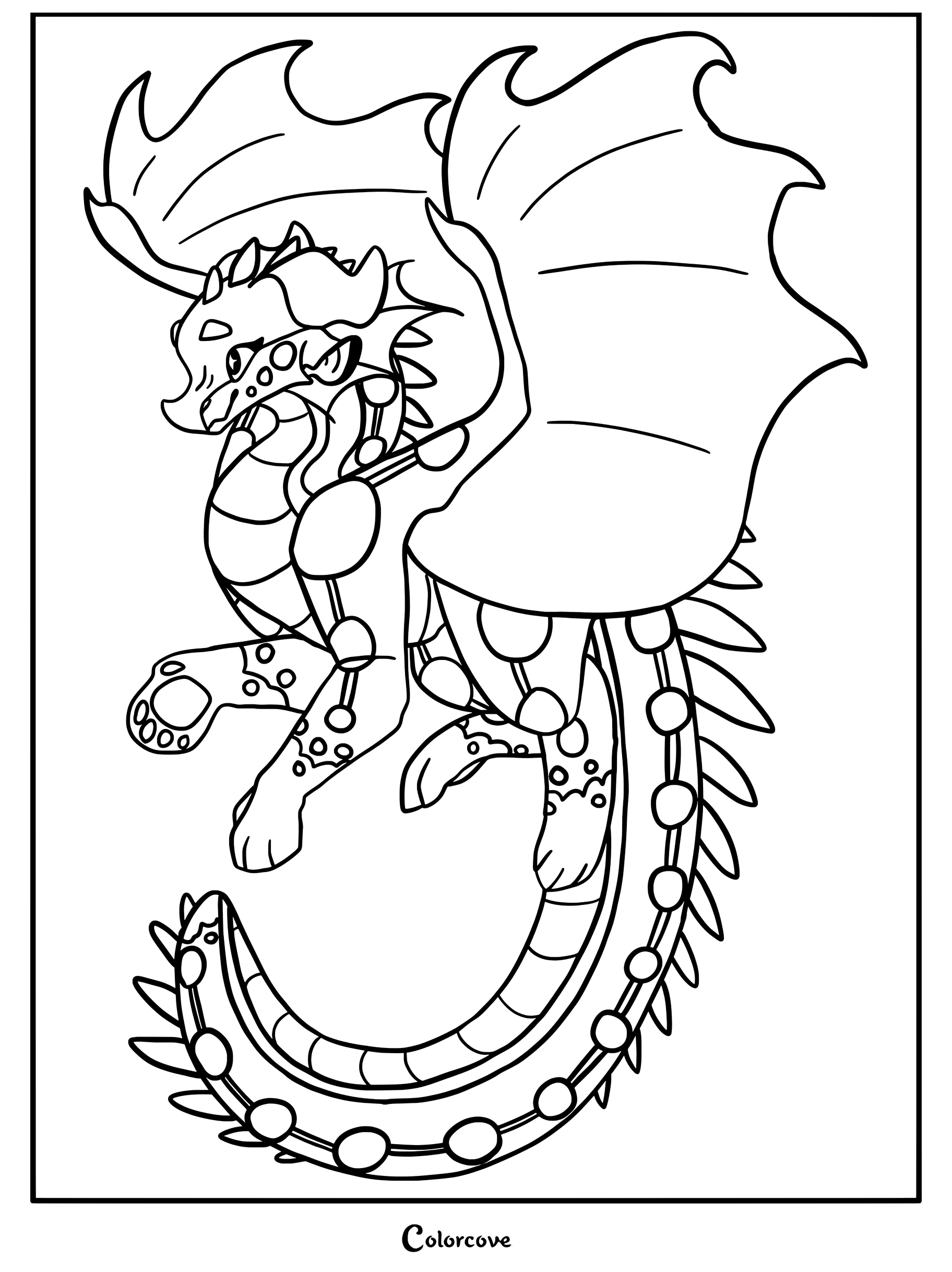 Galería de la Profecía del Dragón, dibujo para colorear de Alas de Fuego