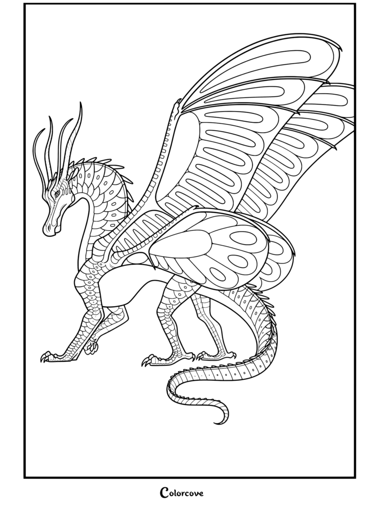 Coloriage d'un Aile de Soie dans Les Royaumes de Feu