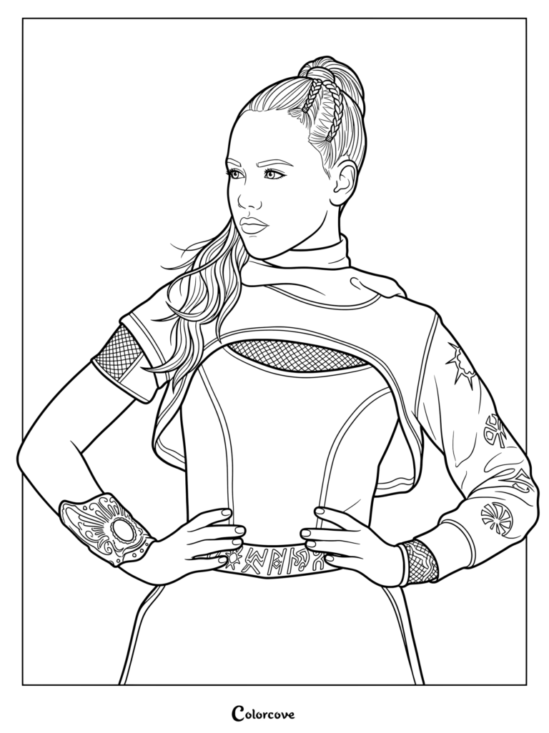 Dibujo para imprimir de Nova Bright, líder de los Daywalkers, de la franquicia Z-O-M-B-I-E-S.