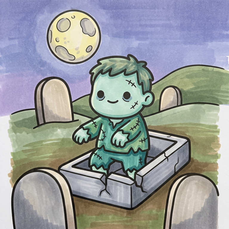 31 Cute Zombie Coloring Pages: Spooky & Fun Prints