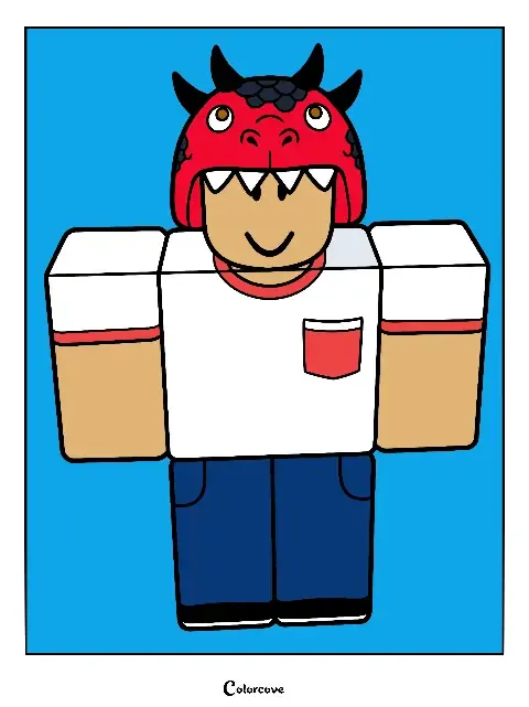 Dino Kid standing in his signature dinosaur hat.