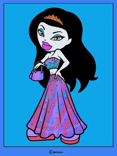 Sasha (2003) wearing a formal gown and tiara.