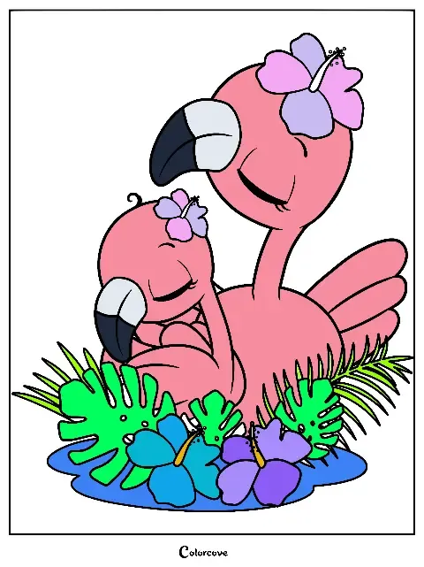 Flamingo Coloring Pages Free Printable 6
